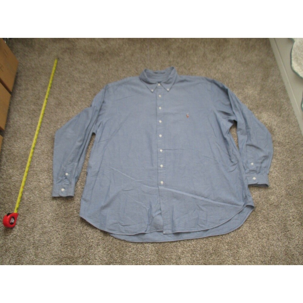 Polo Ralph Lauren Blue Long-Sleeve Button-Down Shirt 3XLT